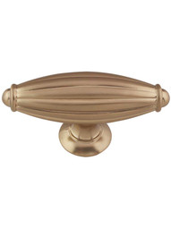 Tuscany Cabinet T-Pull - 2 7/8 inch in Brushed Bronze.